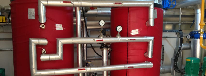 Boilers in commercial plant room